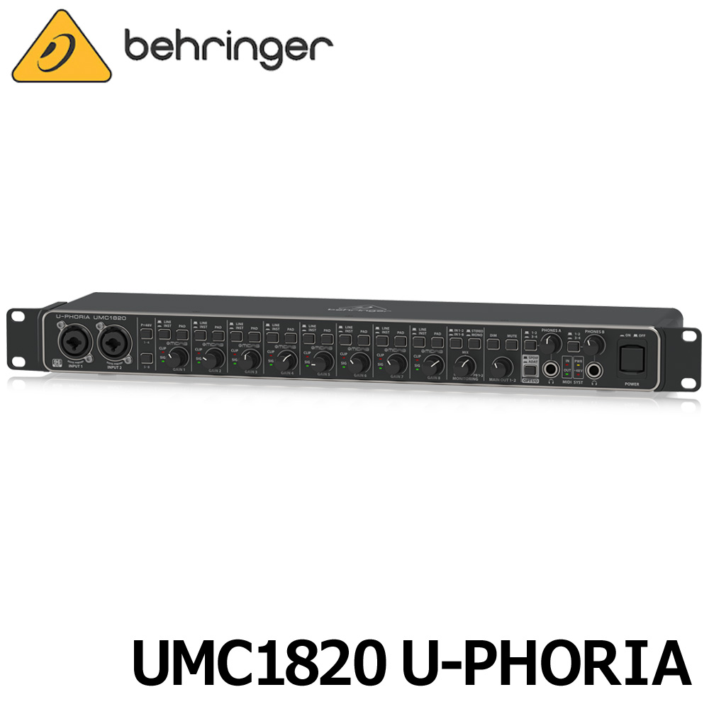 USBｵｰﾃﾞｨｵｲﾝﾀｰﾌｪｲｽ　BEHRINGER　UMC1820【福山楽器センター】