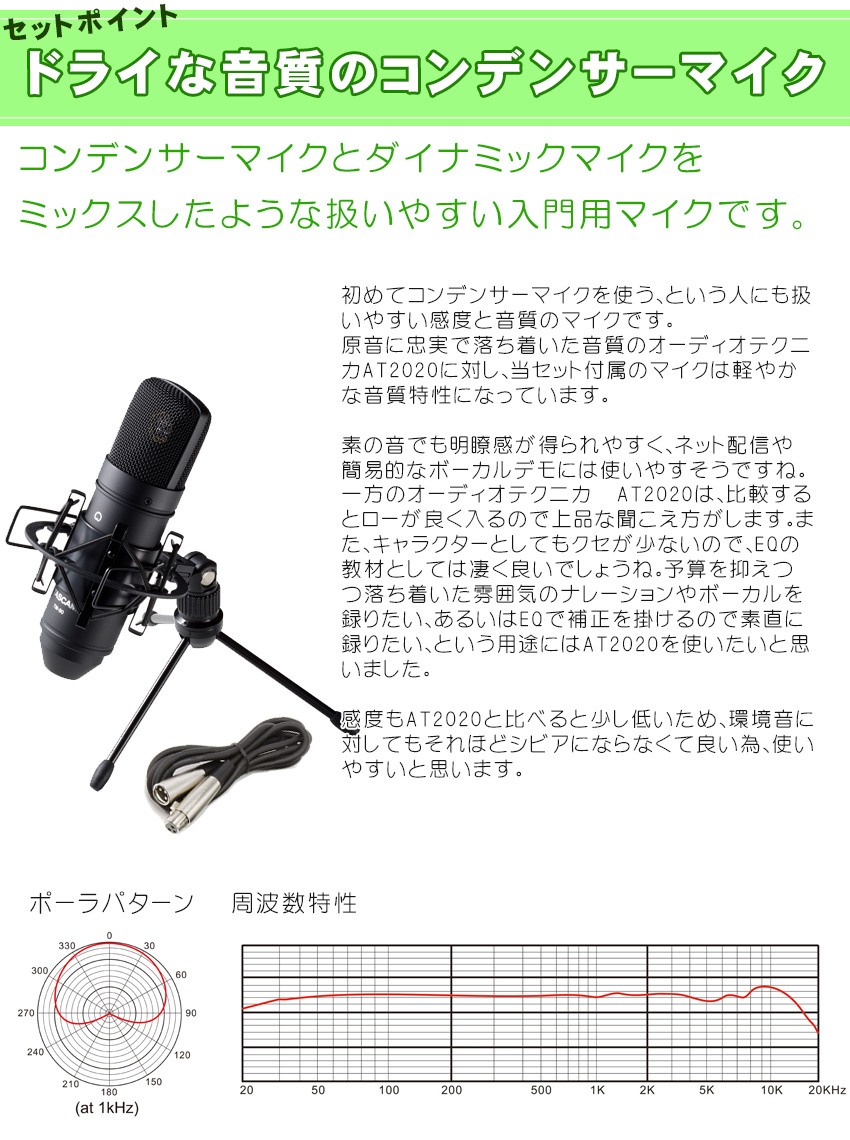 Roland 配信用ミキサー BRIDGE CAST(TASCAMコンデンサーマイク
