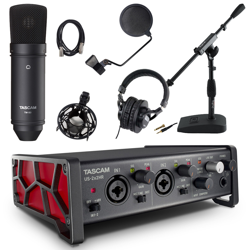 TASCAM USBオーディオインターフェイス US-2x2HR(TASCAMコンデンサー