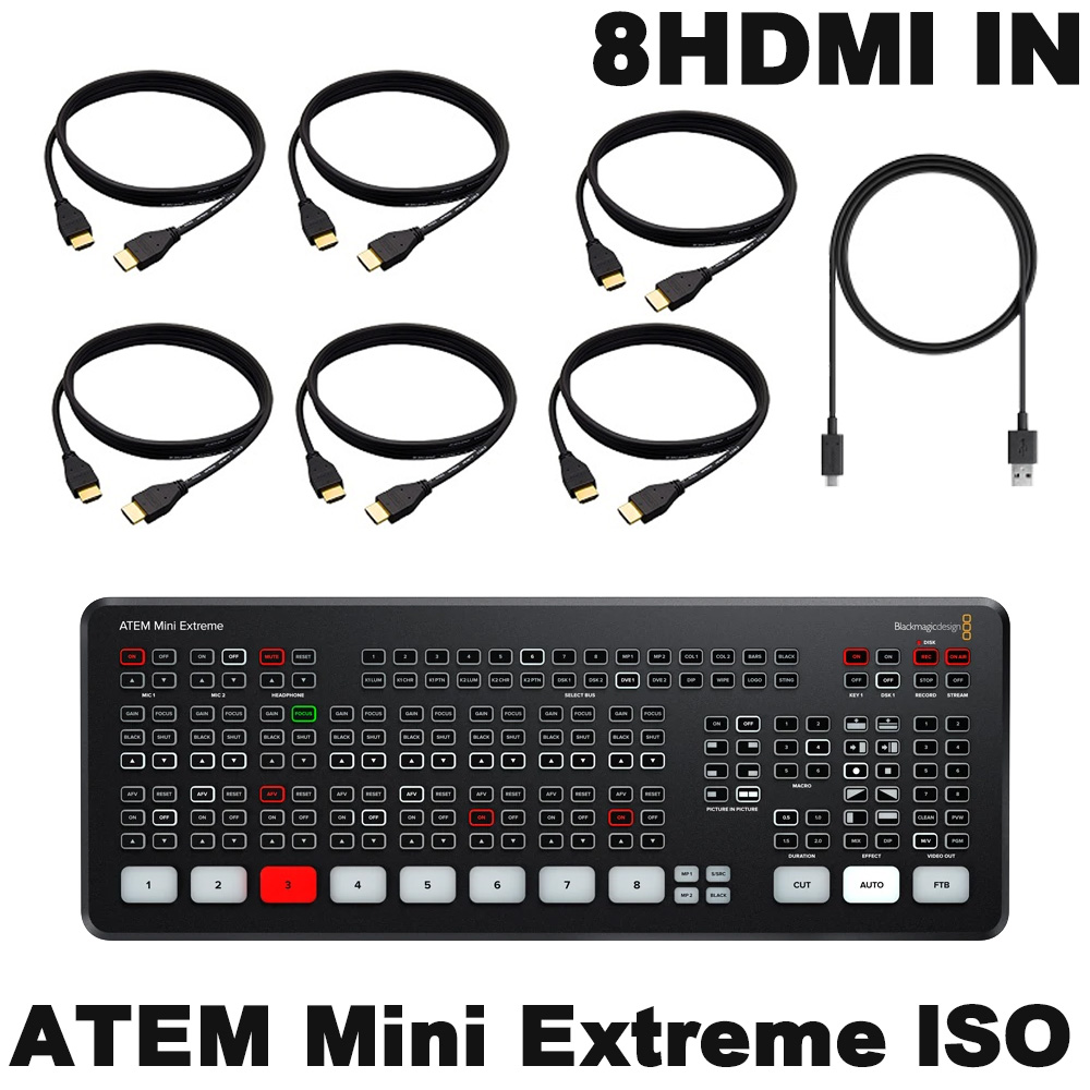 ATEM Mini HDMIケーブル3本付き