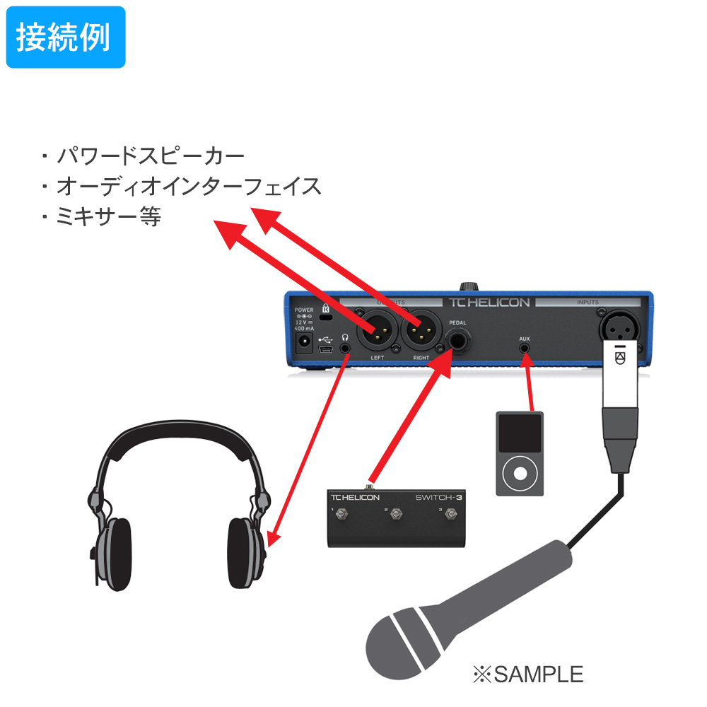 TC Helicon ボーカル用マルチエフェクター VOICELIVE PLAY(フットスイッチセット)【福山楽器センター】