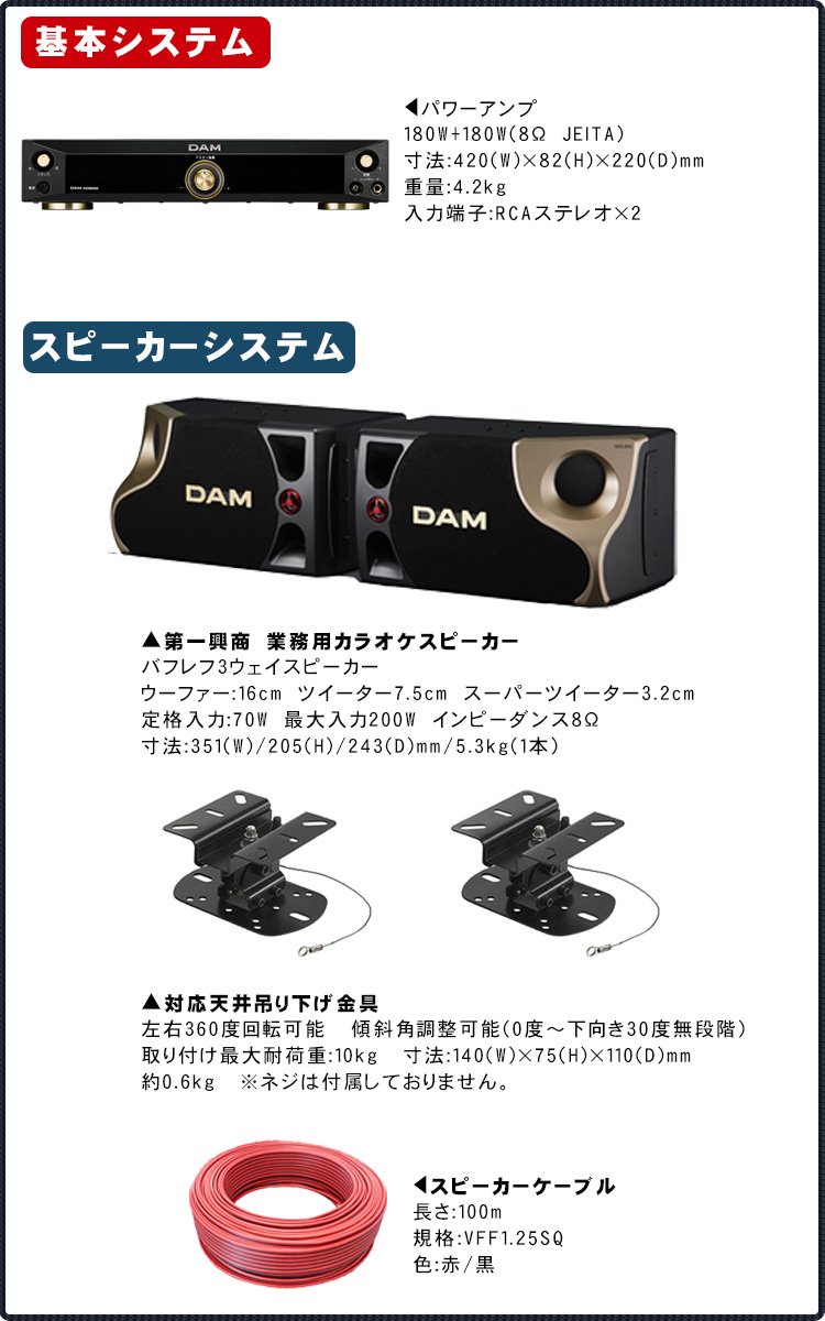 第一興商　DAM スピーカー　左右セット