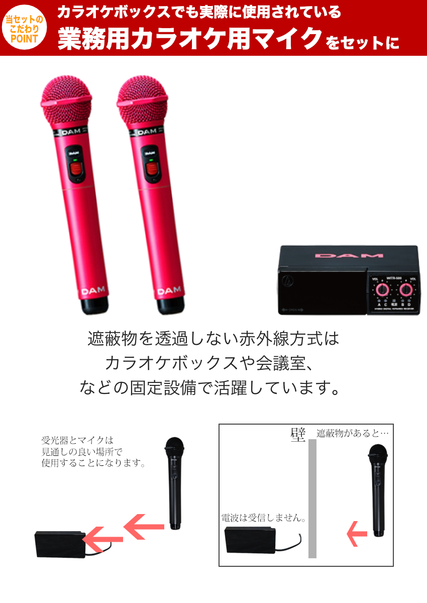 ヒゲさん専用★WT-5000 +WM600 赤外線方式 ワイヤレスセット ヒゲさん専用☆WT-5000 +WM600 赤外線方式 ワイヤレスセット