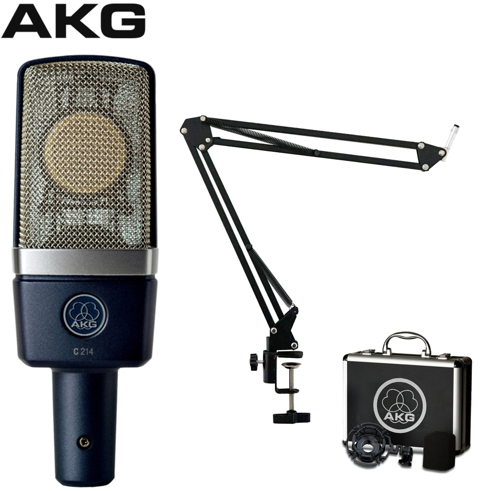 AKG コンデンサーマイク C214 (デスクアームマイクスタンドセット ...