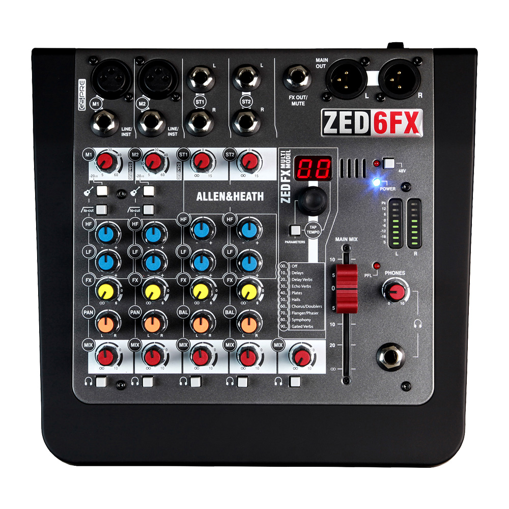 Allen&Heath アナログミキサー ZED-6FX【福山楽器センター】