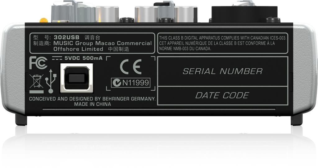 ベリンガー(BEHRINGER)小型アナログミキサー 302USB-XENYX ベリンガー(BEHRINGER)小型アナログミキサー 302USB-XENYX
