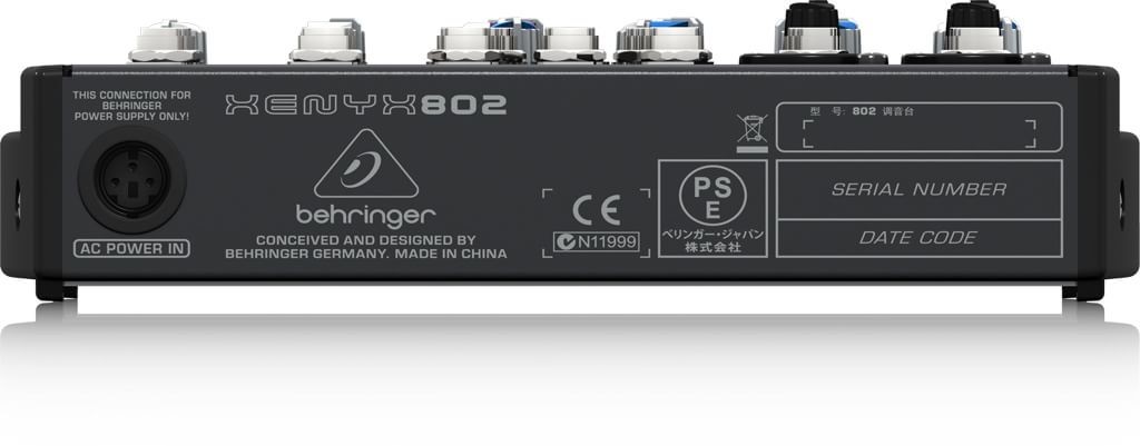 ベリンガー（BEHRINGER）小型アナログミキサー 802-XENYX【福山楽器 