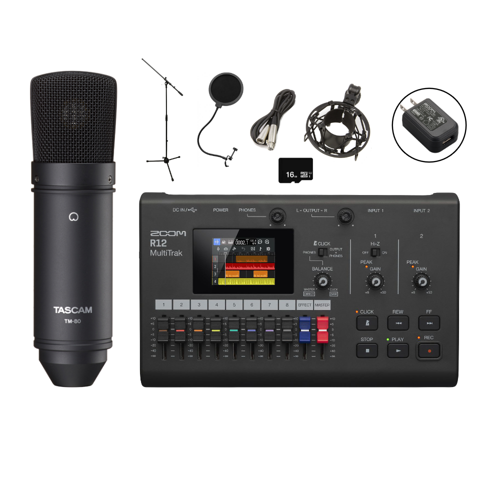 ZOOM MTR R12 (8トラックMTR) microSDカードセット (TASCAM