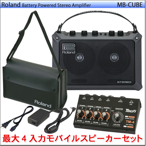 Roland Mobile Cube 多目的スピーカー 大正琴４入力セット AC