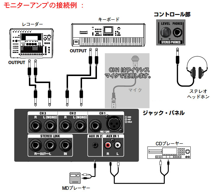 簡易PAセット　CM-30　出力30W　ワイヤレスマイク2本セット　Roland　(SOUNDPURE業務用ワイヤレスマイク)　【福山楽器センター】