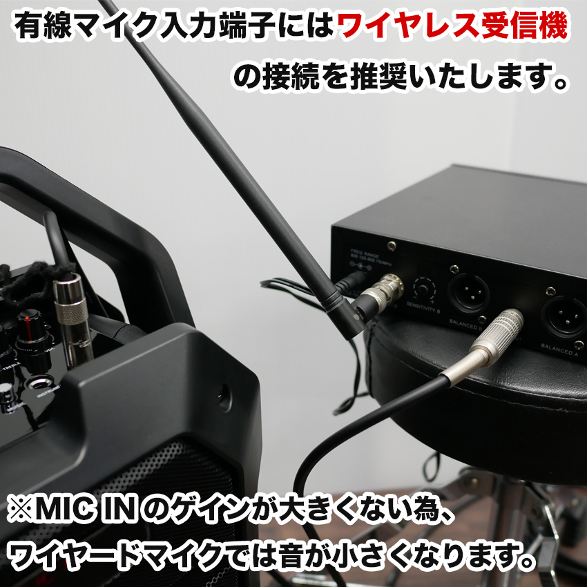 充電式アンプ＆ワイヤレスマイク1本付き 簡易PAセット【福山楽器センター】