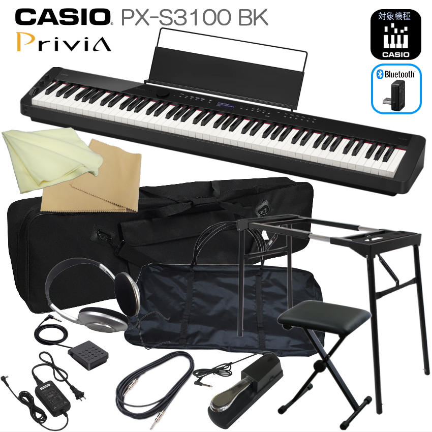 カシオデジタルピアノ プリヴィア(Privia・プリビア）PX-S3100BK 