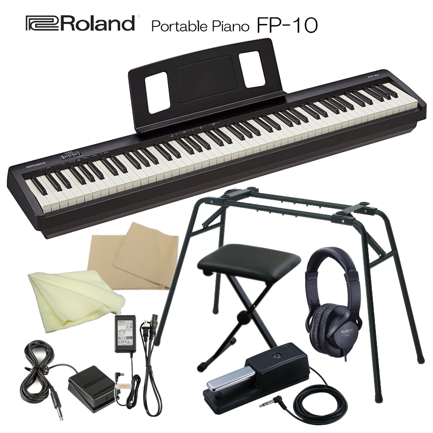 ローランド 電子ピアノ FP-10 純正テーブル型スタンド付き by福山楽器