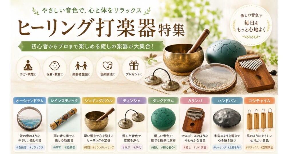 ヒーリング打楽器特集｜癒しの音色で心安らぐ時間を。ヨガ・瞑想